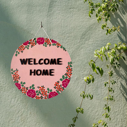 Welcome Home Wall Hanging (Pink)