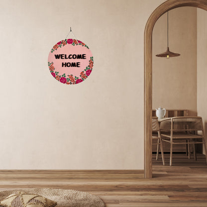 Welcome Home Wall Hanging (Pink)